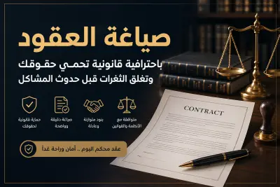صياغة ومراجعة العقود باحتراف قانوني يضمن حقوقك ويغلق الثغرات