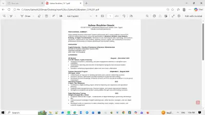 سأقوم بإنشاء أو تحسين سيرتك الذاتية (CV) بشكل احترافي ومتوافق مع أنظمة ATS، مع تنسيق جذاب وإبراز مهاراتك وخبراتك بما يزيد من فرص قبولك في الوظائف والتدريبات، وتسليمها بصيغة PDF جاهزة للاستخدام.