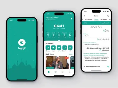 برمجة تطبيق إسلامي (مواقيت الصلاة + قرآن) باستخدام Flutter بتصميم احترافي