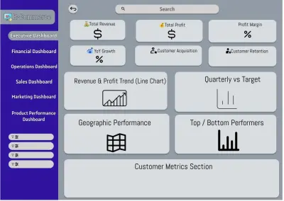 تصميم dashboard