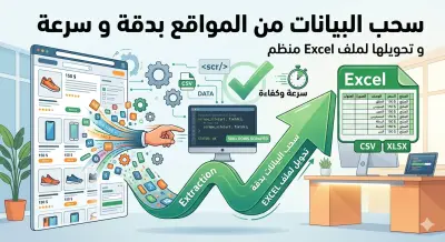 سحب البيانات من المواقع وتحويلها لملف Excel (Web Scraping)