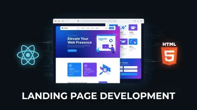 Landing Page احترافية بـ React أو HTML