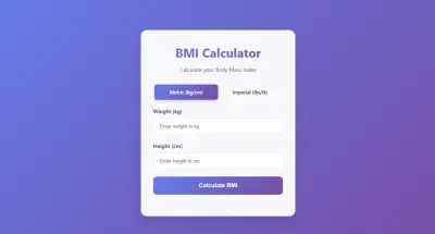 تصميم وبرمجة حاسبة مؤشر كتلة الجسم (BMI) احترافية للمواقع والتطبيقات