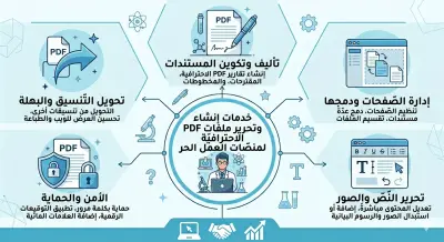 إنشاء وتعديل احترافي لملفات PDF وتحويلها بدقة عالية