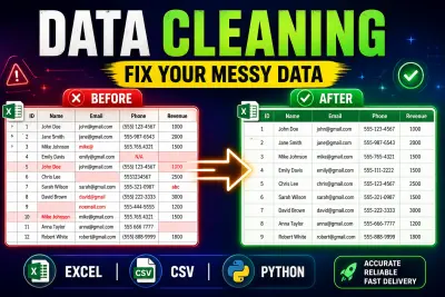 تنظيف ومعالجة البيانات باحترافية باستخدام Python (Excel / CSV)