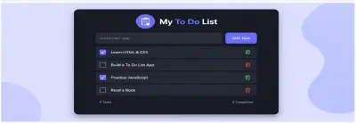 إنشاء تطبيق To Do List باستخدام HTML و CSS و JavaScript