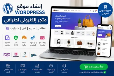 إنشاء موقع WordPress بسيط  (E-Commerce) لبيع المنتجات والمتاجر الإلكترونية