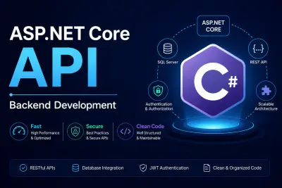 سأقوم بتطوير REST API بسيط باستخدام ASP Dot NET Core