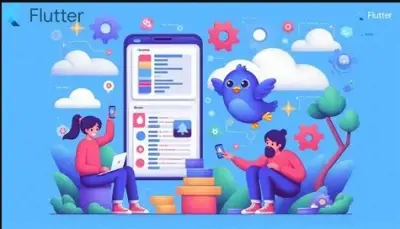 صورة العمل اعداد بيئة عمل flutter.