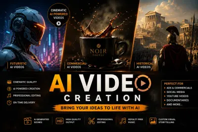 تصميم فيديوهات AI احترافية للسوشيال ميديا والإعلانات