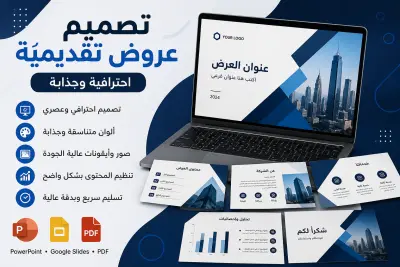 تصميم عروض تقديمية PowerPoint احترافية وجذابة