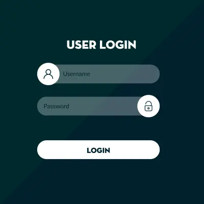 عمل login and register screen