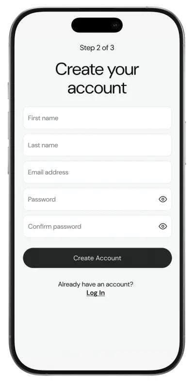 إنشاء شاشة إنشاء حساب Register باستخدام Flutter