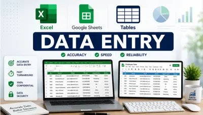 ادخال البيانات وتنظيمها على Excel وGoogle Sheets باحترافية