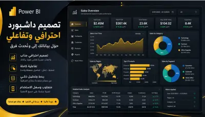 تصميم داشبورد احترافي وتفاعلي باستخدام Power BI