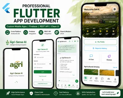 سأحول تصميم Figma إلى Flutter (حتى 5 شاشات)