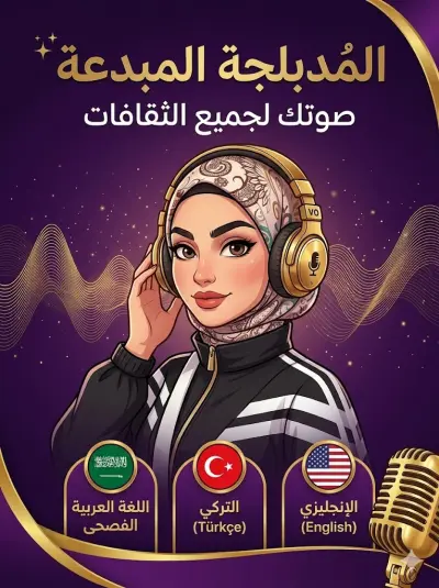 تعليق صوتي احترافي للإعلانات، الدبلجة، والرد الآلي (IVR).