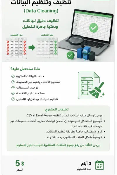 تنظيف وتنظيم البيانات Data Cleaning باحترافية