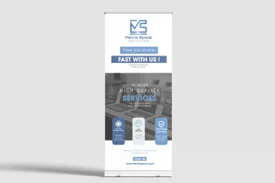 تصميم Roll-up و Flyer
