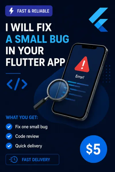 I will fix a small bug in your Flutter app
