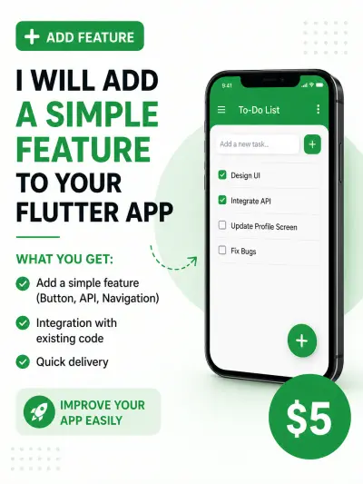 سأقوم بإضافة ميزة بسيطة إلى تطبيق Flutter الخاص بك
