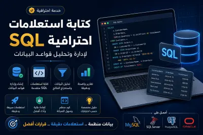 كتابة استعلامات SQL احترافية لمعالجة وانشاء وتحليل قواعد البيانات
