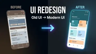 سأقوم بإعادة تصميم واجهة تطبيقك أو موقعك بشكل احترافي (UI/UX Redesign)