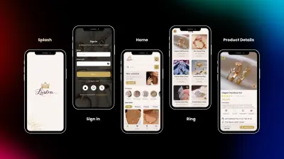 تصميم واجهات تطبيقات مجوهرات بشكل فاخر (Jewelry UI Design)