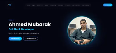 تصميم وتطوير موقع بورتفوليو احترافي بسيط لعرض أعمالك