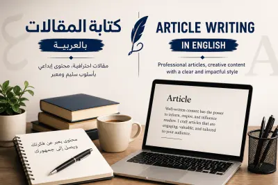 كتابه تبحاث وتقاريرعلميه باللغتين العربيه والانجليزيه