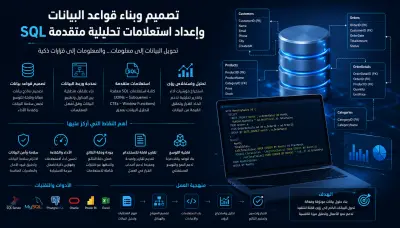 تصميم وبناء قاعدة بيانات وإعداد استعلامات تحليلية متقدمة SQL