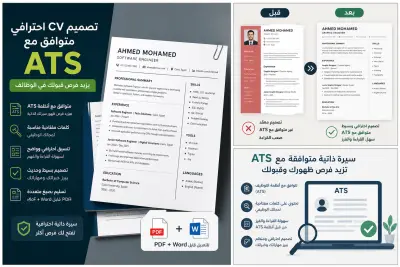تصميم سيرة ذاتية احترافية متوافقة مع نظام ATS لزيادة فرص القبول في الوظائف