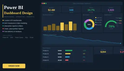 تصميم لوحة تقرير تفاعلي Dashboard باستخدام Power BI