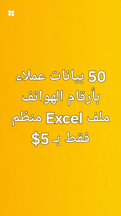 جمع بيانات العملاء المحتملين + أرقام هواتف وانستجرام بصيغة Excel