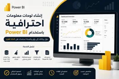 سأقوم بتصميم Dashboard احترافية باستخدام Power BI مع Charts تفاعلية