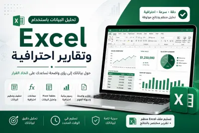 تحليل البيانات باستخدام Excel وإنشاء تقارير احترافية
