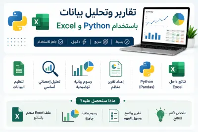 إعداد تقارير وتحليل بيانات بسيط باستخدام Python و Excel