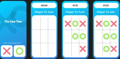 برمجة تطبيق لعبة XO تفاعلية بتصميم عصري (Flutter)