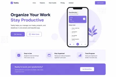 سأصمم Landing Page بسيطة وعصرية باستخدام Figma