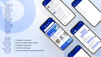 تصميم واجهة وتجربة مستخدم UI UX لتطبيقات الموبايل باحترافية