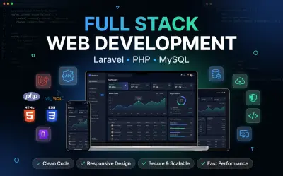 سأقوم ببرمجة موقع ويب احترافي كامل Front-End وBack-End باستخدام Laravel وReact