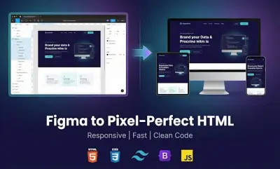 خدمة تحويل Figma/XD/PSD إلى HTML