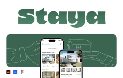 تصميم واجهات تطبيق حجز UI/UX على Figma