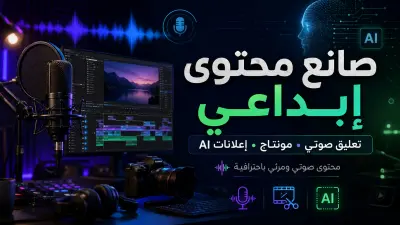 إنتاج إعلان فيديو احترافي بالذكاء الاصطناعي مع إخراج إعلاني وتعليق صوتي بشري