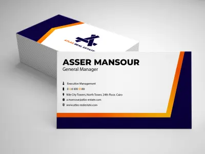 تصميم بطاقة أعمال (Business Card) احترافية وجهين بهوية عصرية وجذابة