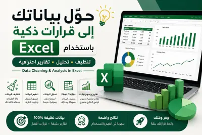 حوّل بياناتك إلى قرارات ذكية باستخدام Excel | تنظيف + تحليل + تقارير احترافية