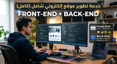 بناء وتطوير موقع إلكتروني متكامل وجاهز (Front-End & Back-End)