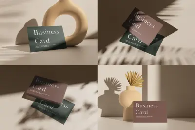 تصميم بطاقات عمل شخصية (Business Cards) احترافية ومبتكرة تناسب هويتك