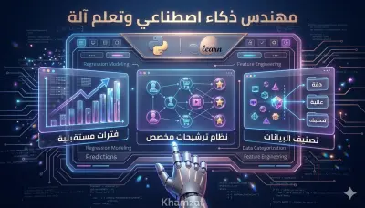 بناء أنظمة التوصية الذكية (Recommender Systems) للمتاجر والتطبيقات باستخدام تعلم الآلة.