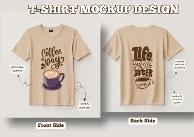 تصميم قميص (T-Shirt) عصري ومبتكر لعلامة تجارية شبابية